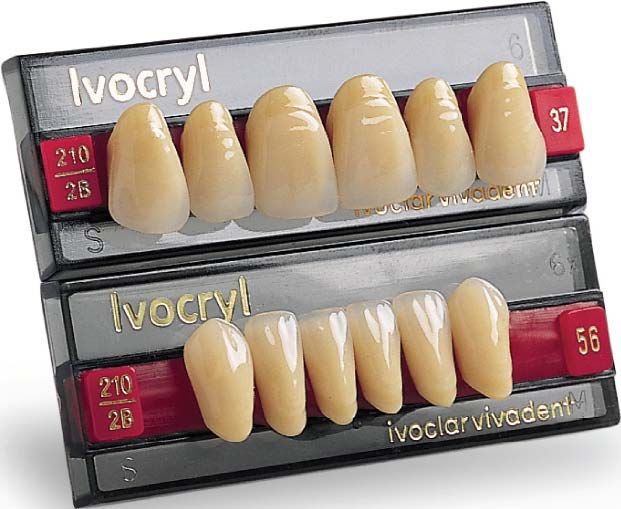 Зубы Ivocryl модель SR боковые цвет B2 5 формы жеват.верх фасон 29 633710 8 шт