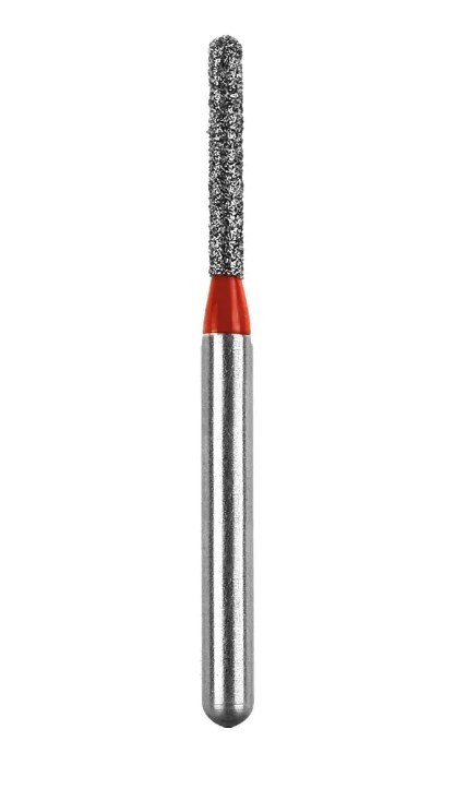 Бор алмазный OcciDental SR-11F 141/012 красный прямой закругленный кончик 1 шт