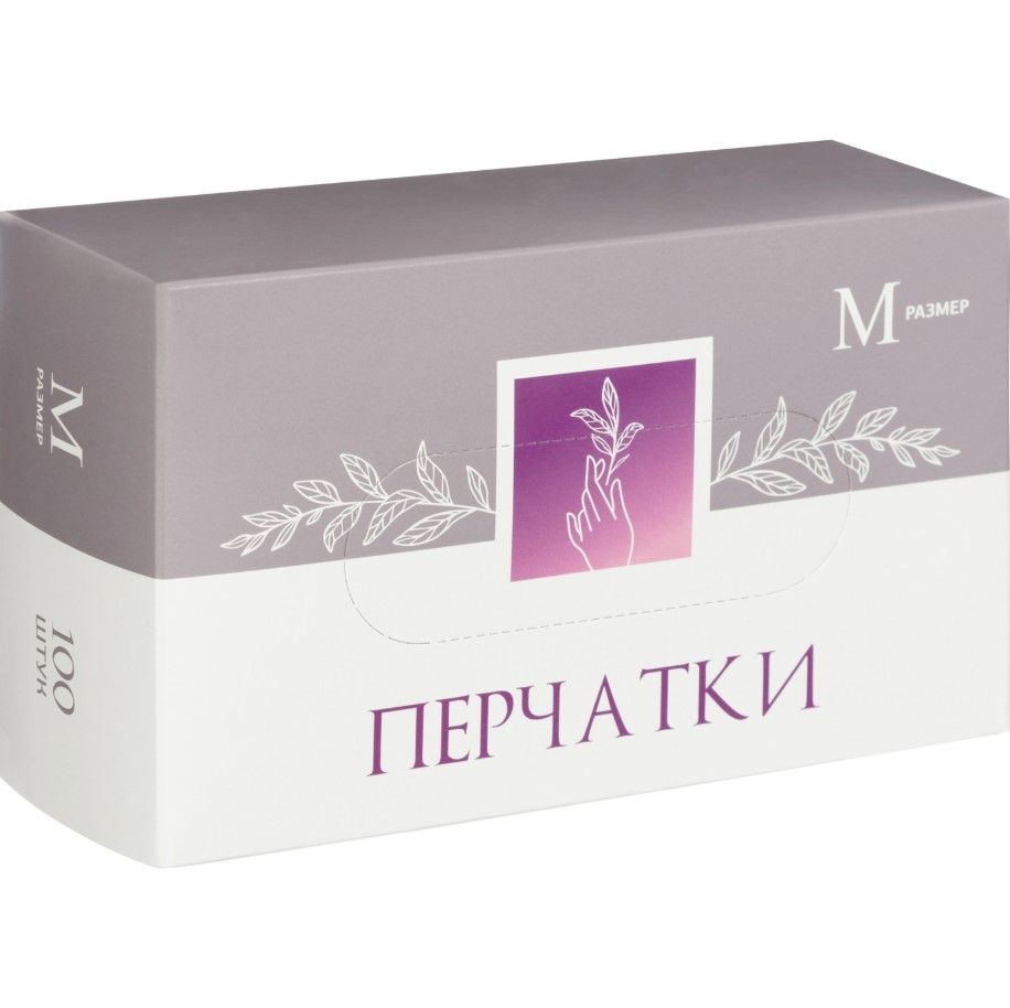 Перчатки латексные Cerebrum размер M 50 пар (маркировка)