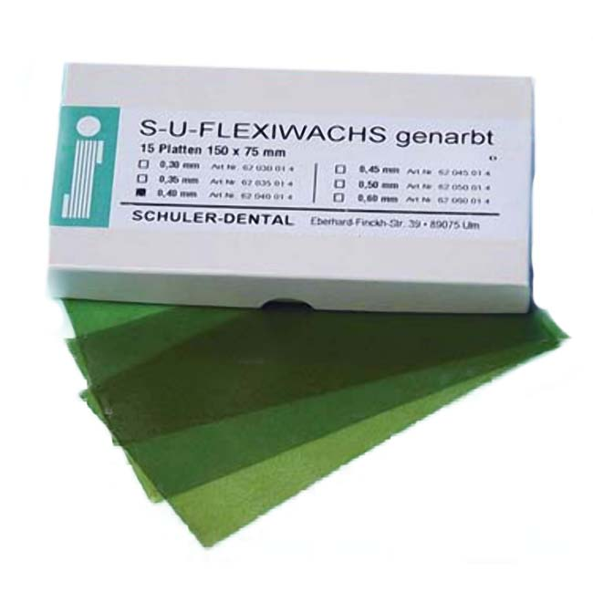 Воск Флекси дентальный, рифленый S-U-FLEXIWACHS, 0,5 мм,150 *75  62150014 15 пластинок