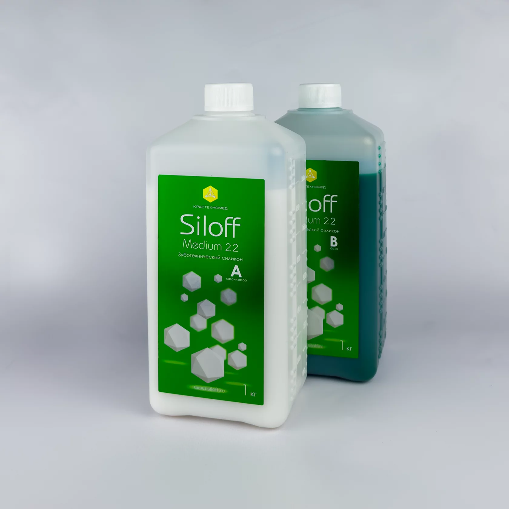 Силофф 22 Medium - силикон дублирующий зеленый 1 кг + 1 кг