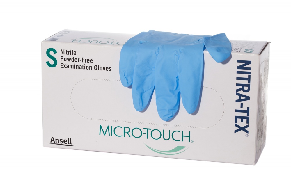 Перчатки нитриловые MICRO-TOUCH NITRA-TEX размер S 100 шт