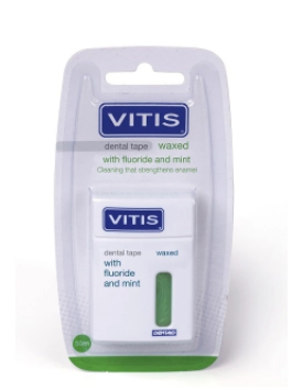 Нить межзубная Vitis Waxed Dental Tape with Fluoride and Mint 50 м 5215022