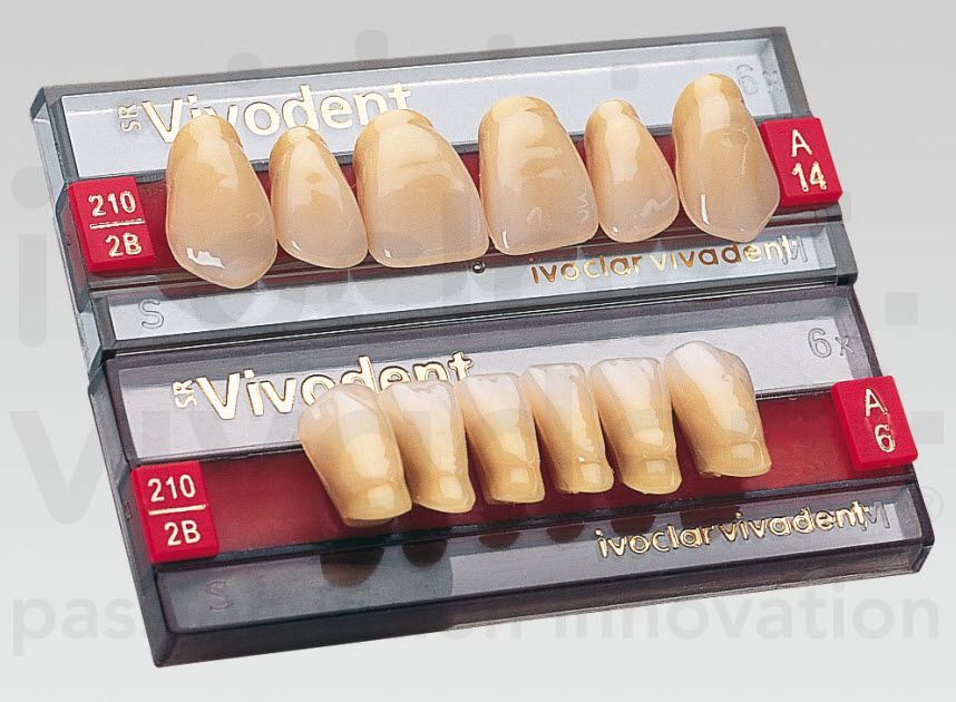 Зубы Ivocryl набор из 6 зубов A-D фронтальные верхние 10 A1 633784