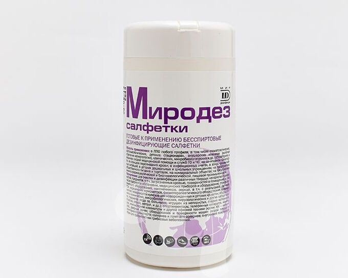 Миродез дезинфицирующие безспиртовые салфетки №60 (маркировка)