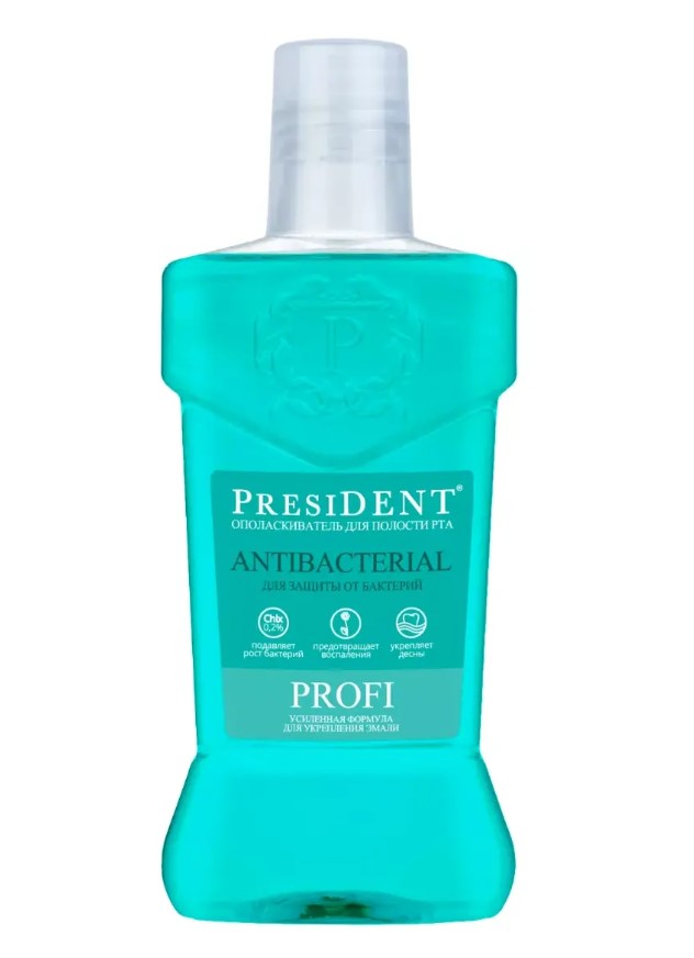 Ополаскиватель для полости рта PRESIDENT Antibacterial 250 мл