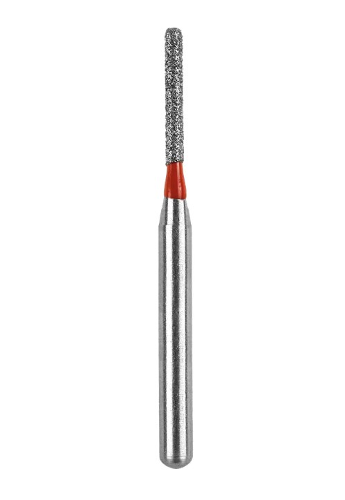 Бор алмазный OcciDental SR-10F 141/010 красный прямой закругленный кончик 1 шт