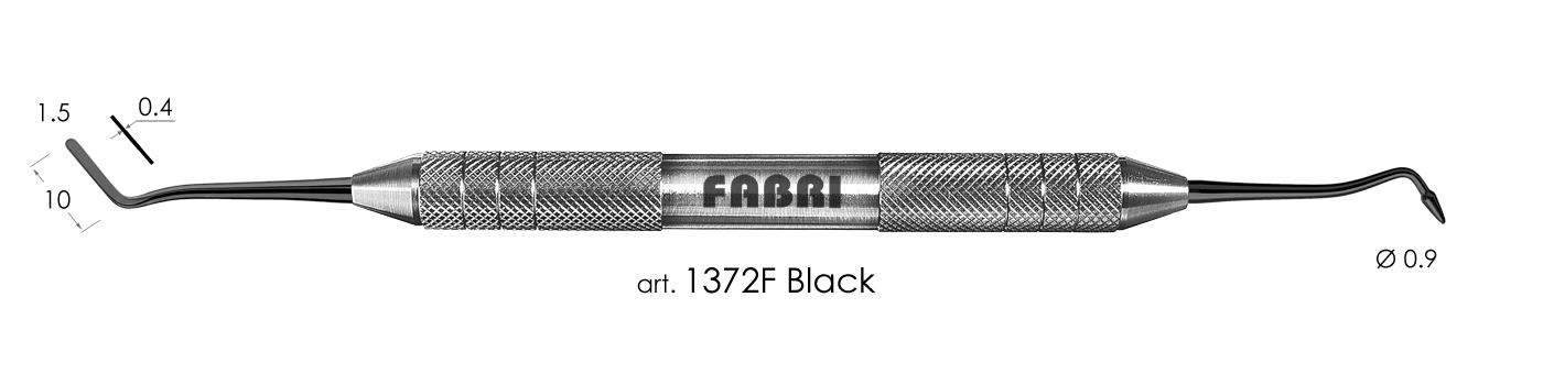 Штопфер - гладилка малая Fabri 1372F Black