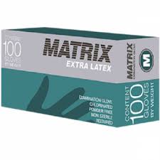Перчатки латексные MATRIX Extra Latex размер M 100 шт