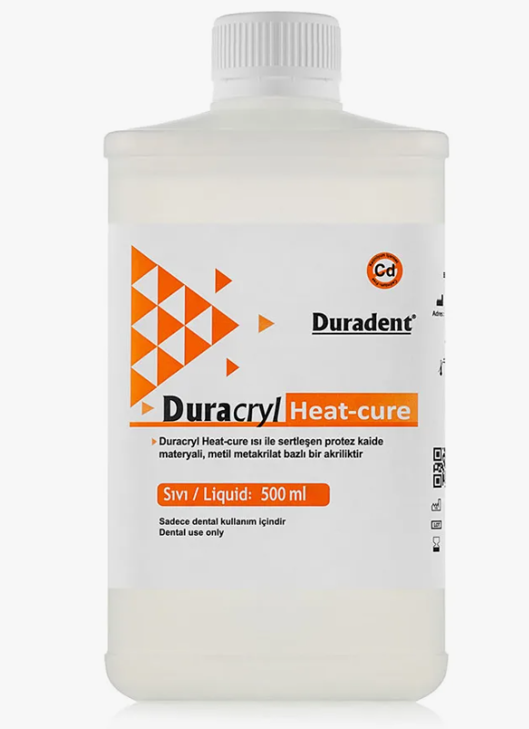 Дуракрил Duracryl Heat Cure пластмасса горячей полимеризации для моделирования компонент B 500 мл