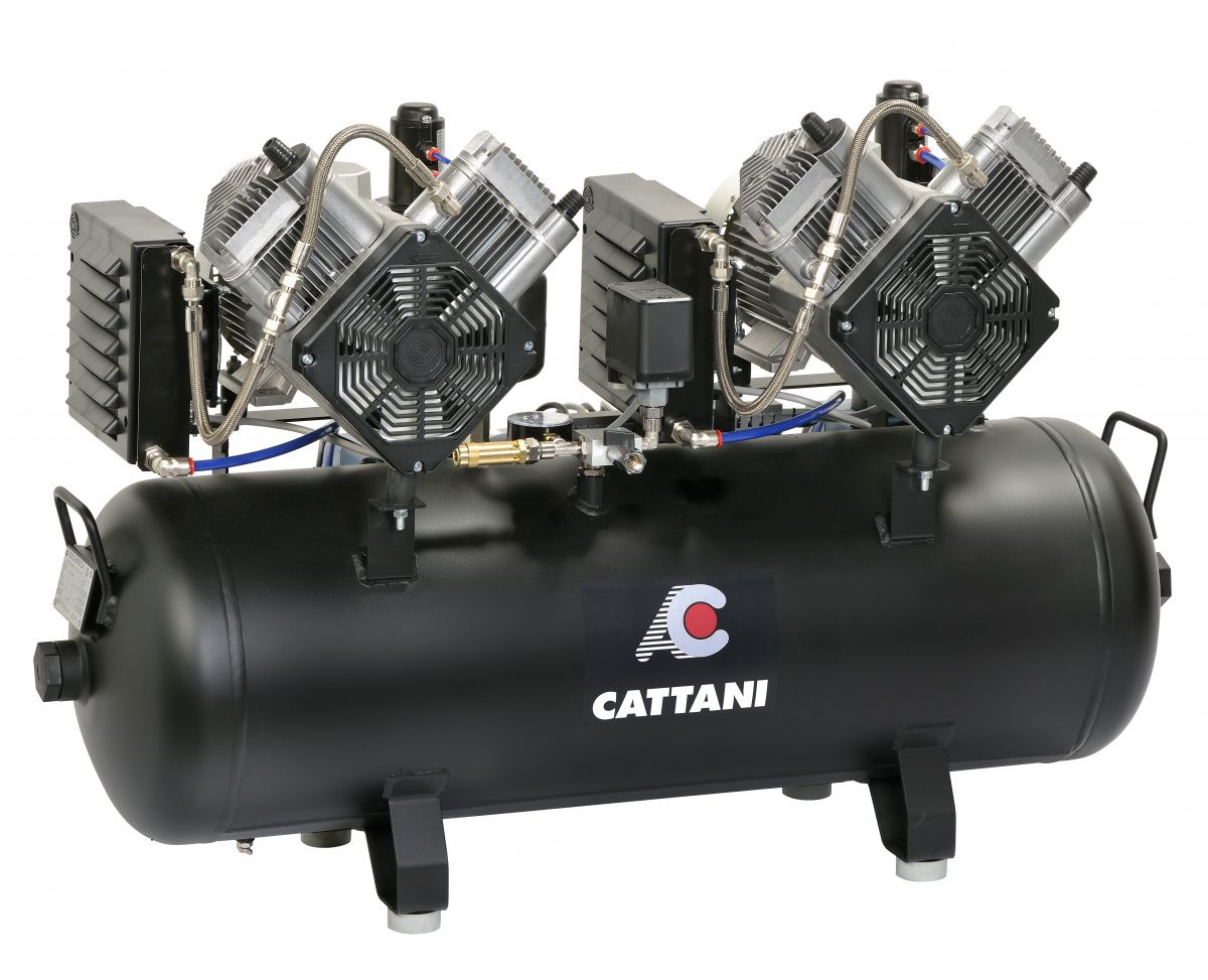 Компрессор Cattani 95016 тандем 2 мотора по 2 цилиндра с 2 осушителями