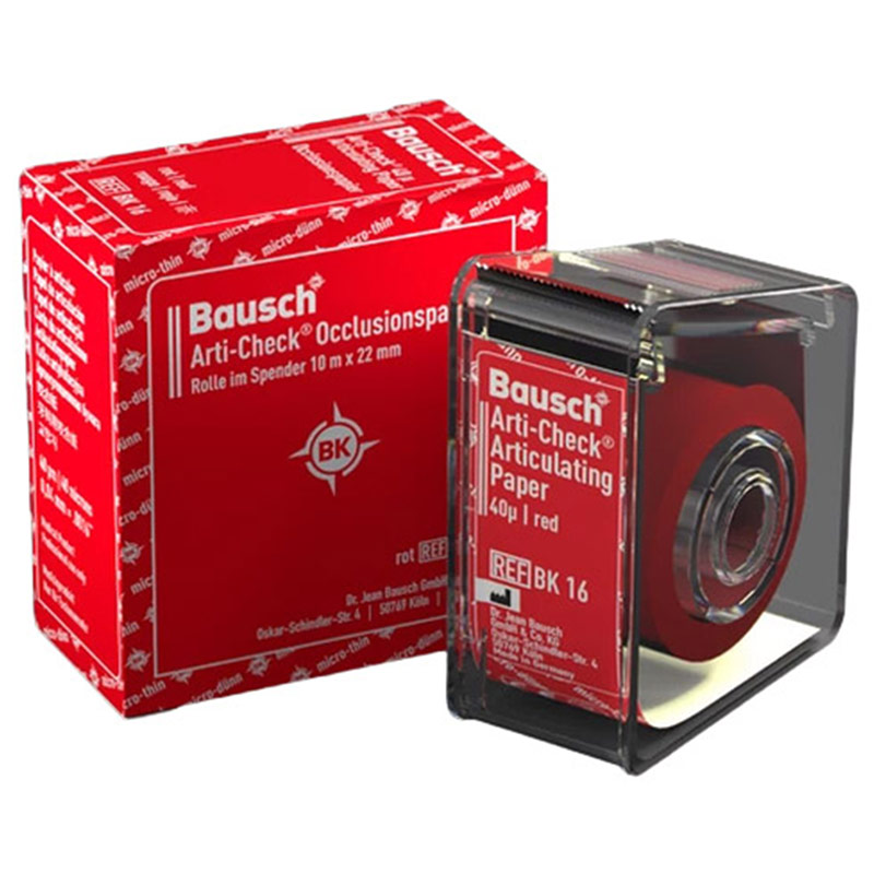 Бумага артикуляционная Baush BK16 40 мкм 22 мм на 10 м красная
