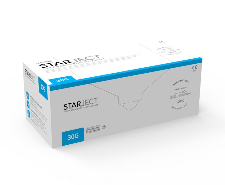 Иглы карпульные MCTBIO STARJECT 0,3 * 21 мм 30G-S 100 шт