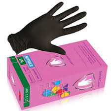 Перчатки нитриловые Safe&Care черные размер L 100 шт