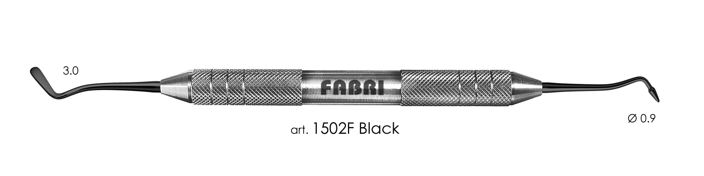 Штопфер - гладилка средняя Fabri 1502F Black