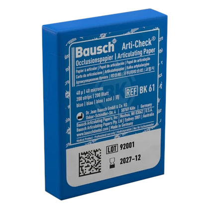 Бумага артикуляционная Baush BK61 40 мкм 200 листов синяя