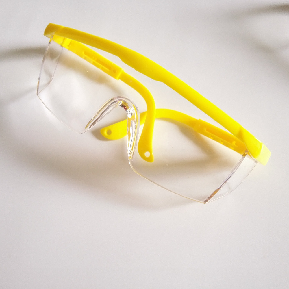 Очки защитные прозрачные в желтой оправе