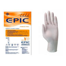 Перчатки стерильные латексные хирургические неопудренные EPIC SG PF размер 6,5 пара