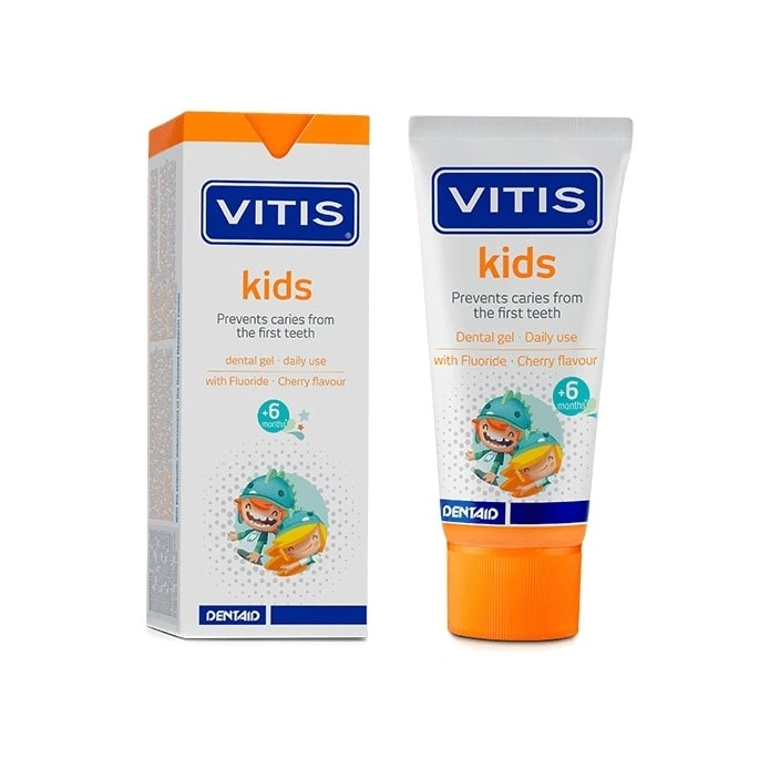 Паста зубная гель Vitis Kids вкус вишня 50 мл