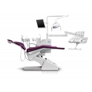 Установка стоматологическая Siger U200 верх.подача+встр.скалер+встр.гелиолампа, эжектор, H1, 2 стула