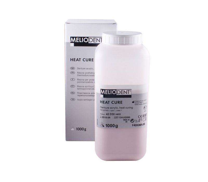 Мелиодент HC 42 розовый с прожилками пластмасса горячей полимеризации 1 кг