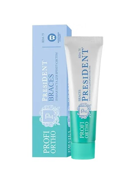 Зубная паста PRESIDENT PROFI ORTHO BRACES 50 мл
