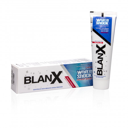 Паста зубная Blanx White Shock blue formula отбеливающая 75 мл