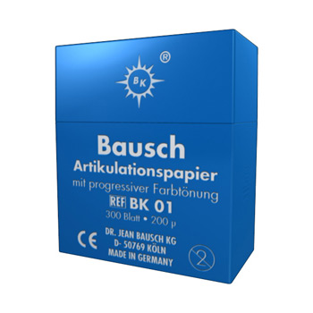 Бумага артикуляционная Baush BK01 200 мкм 300 листов синяя