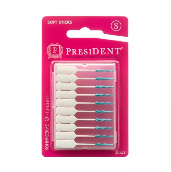Ершик межзубный PresiDent Soft sticks Размер S 20 шт